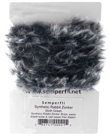 SemperFli Synthetic Rabbit Zonker Strips Sloth Green